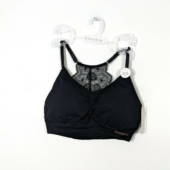 Danskin Other - DANSKIN INTIMATES Black NWT Lace Back Sports Bra Size Large